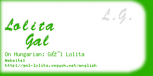 lolita gal business card